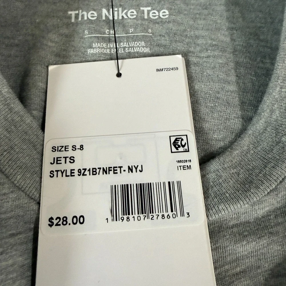 Nike New York Jets Youth Tee Size S 8 Football Graphic Sports Fan Apparel Trendy